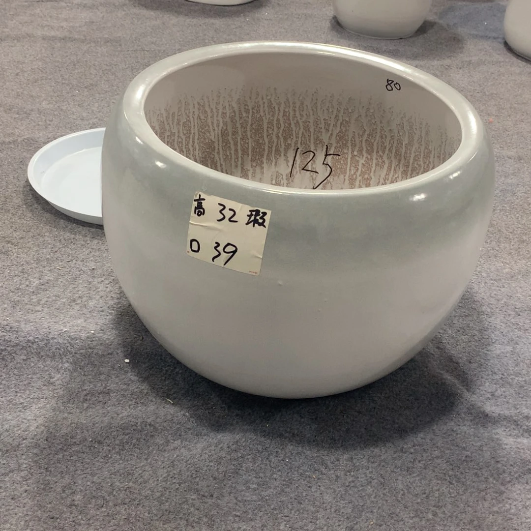微瑕高温陶瓷花盆