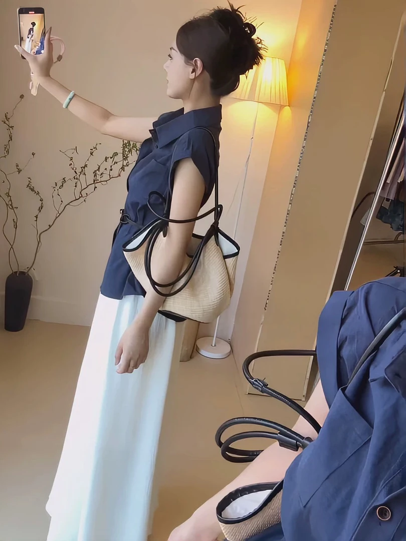 夏季休闲百搭上衣搭配裤子套装-9519