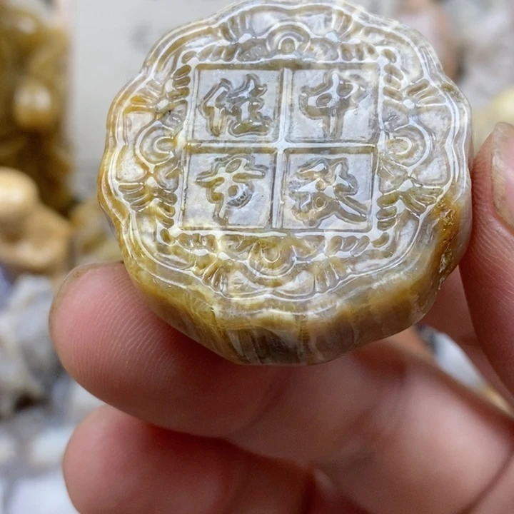 颈饰未镶嵌硅化珊瑚（珊瑚玉）有瑕 没打孔