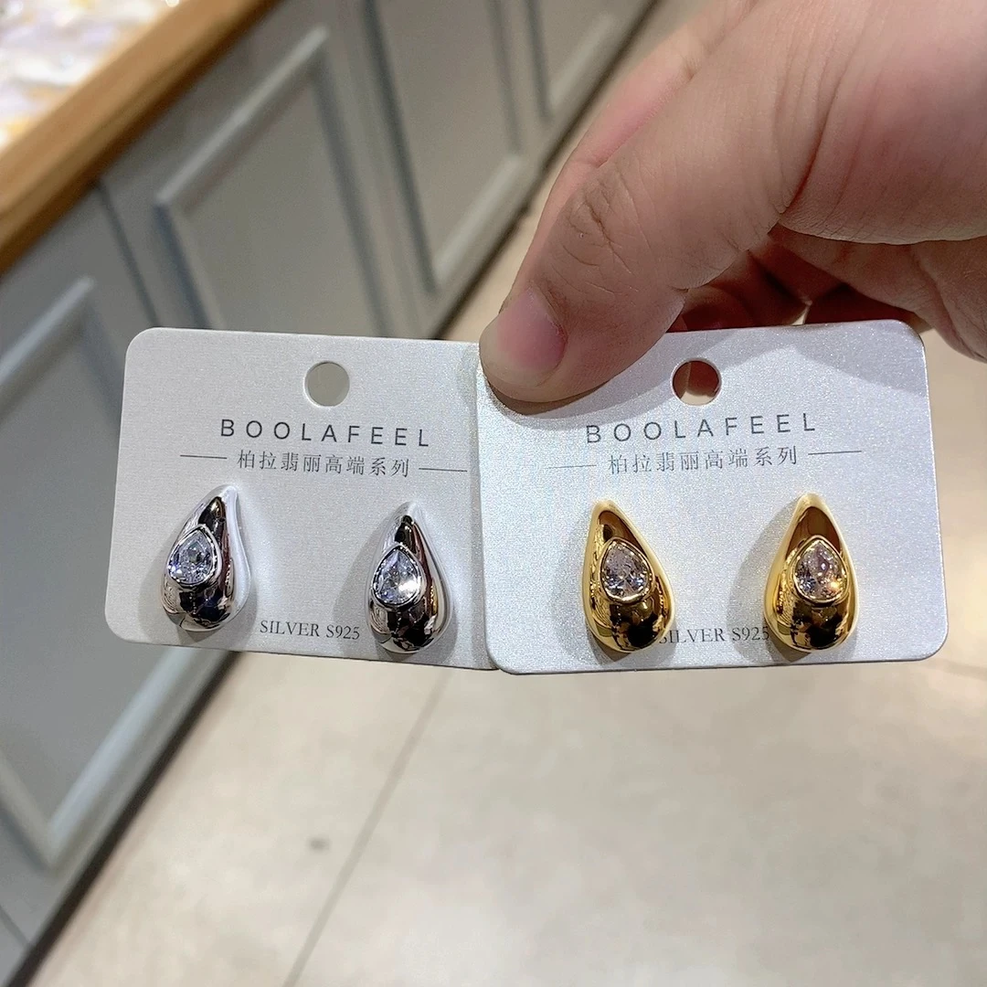 925银耳饰 01689 高端定制古丽品牌新款s925纯银耳钉