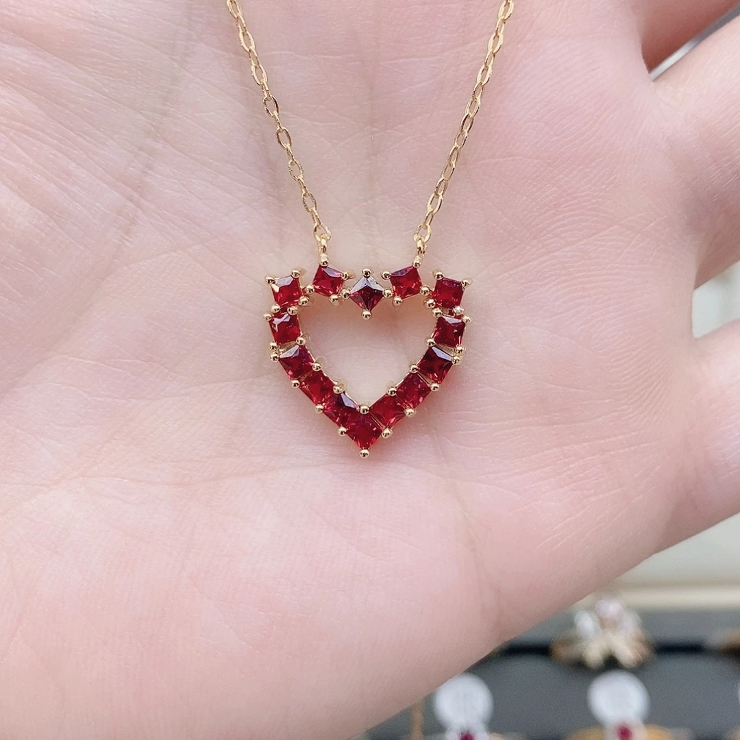 颈饰彩色蓝宝石银S925镶嵌