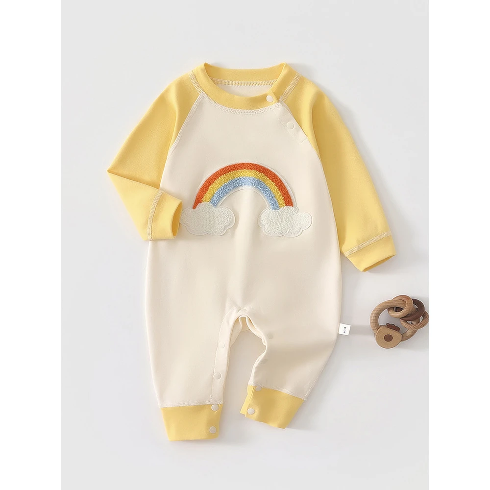 童泰【断码】新生婴儿儿衣服秋装连体衣可爱洋气男女宝宝超萌哈衣服