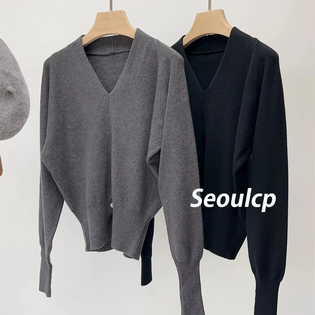 凤尾裙同款 |优雅气质时尚百搭V领毛衣