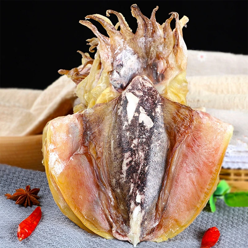 新晒墨鱼干1斤（8-10只）海鲜干货淡水墨鱼干煲汤淡干乌贼干目鱼干