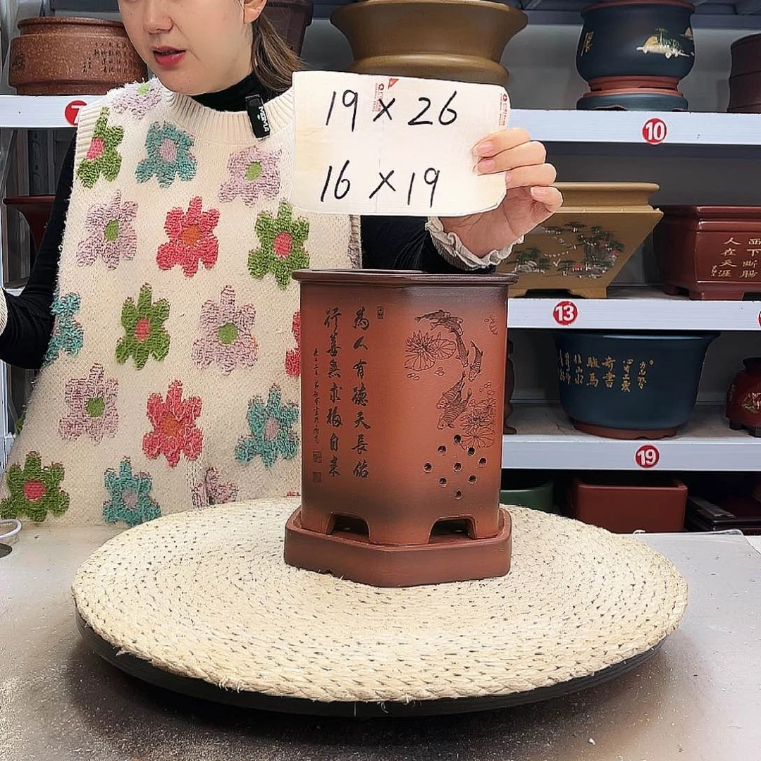 紫砂花盆紫砂花盆