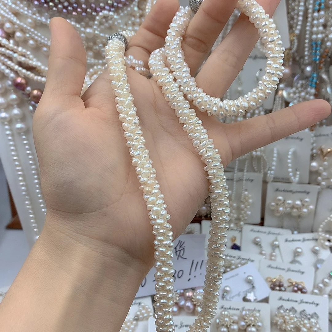 无***夏耳饰淡水珍珠银S925镶嵌