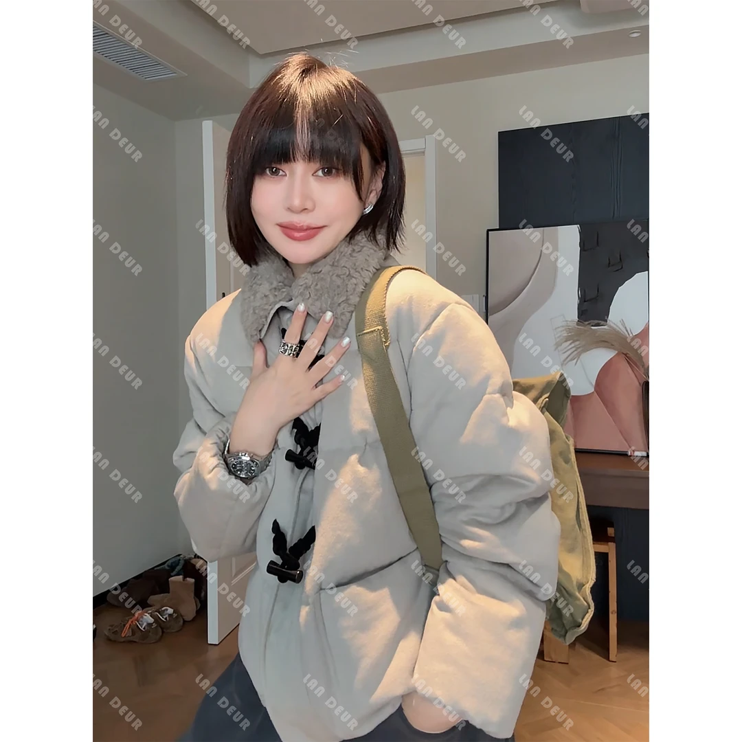 JIUJIU【暖暖冬约】时尚百搭气质极简风法式保暖轻薄冬季羽绒服女