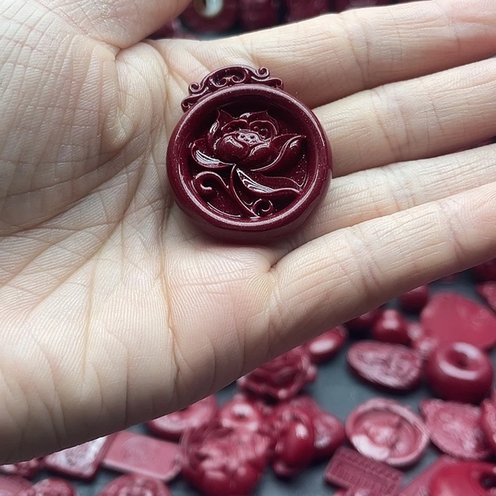 天然辰砂朱砂吊坠