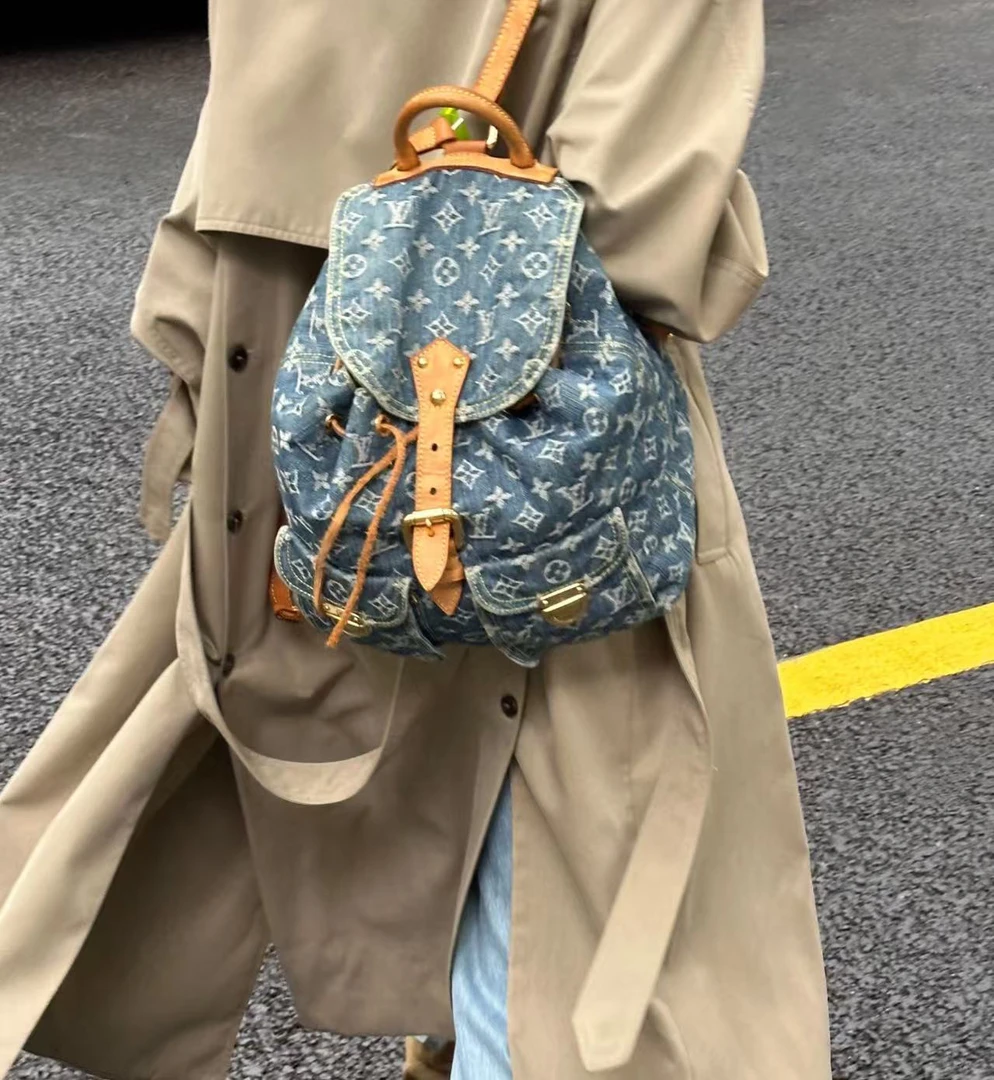 95新 LouisVuitton/路易威登 御古屋/10699/牛仔双肩 06年