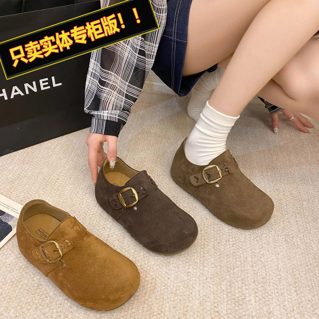 【专柜版】土豆~勃肯鞋女加绒2025年秋冬新款爆款ins极简风软底单鞋