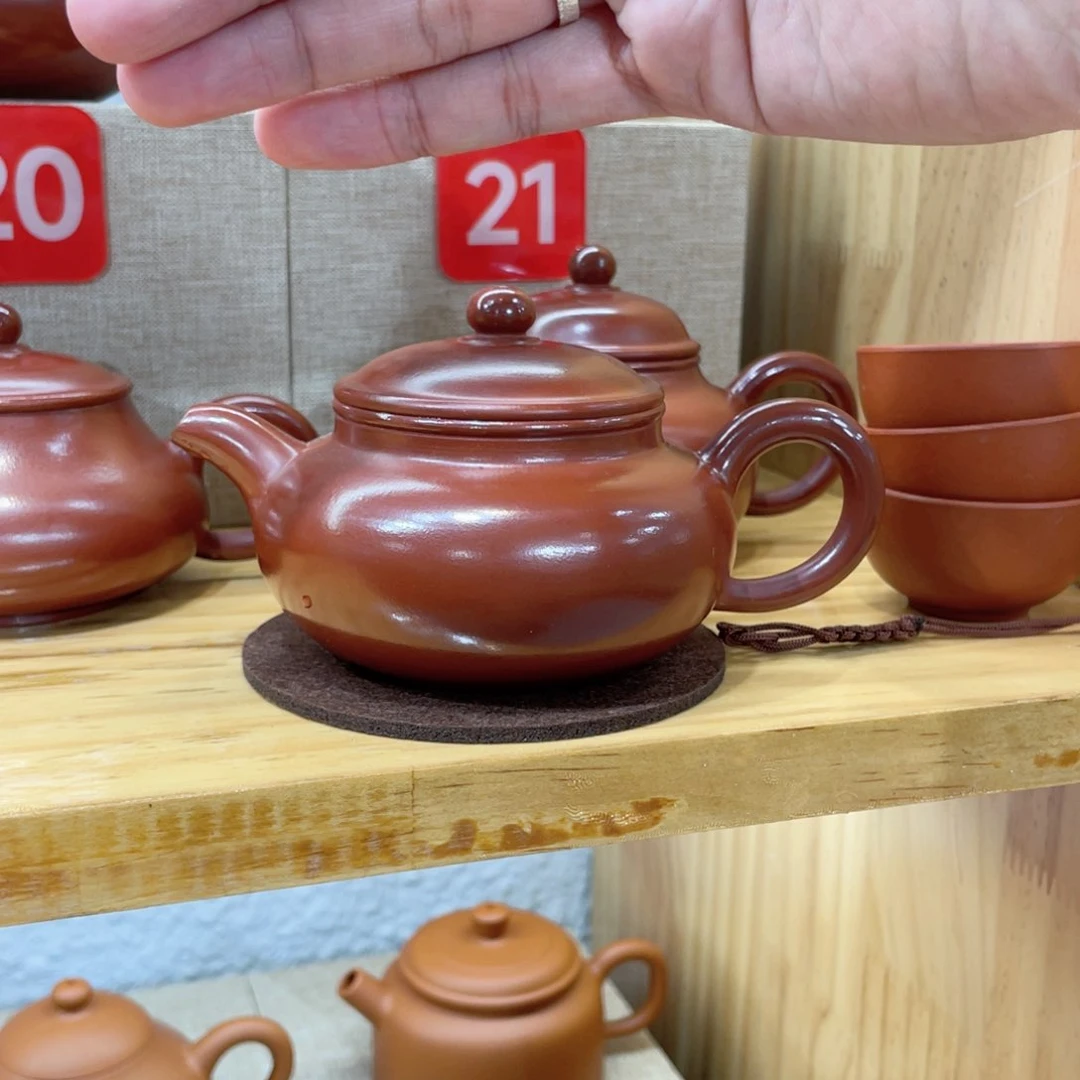 茶壶紫砂重****咪仿古160毫升送6杯