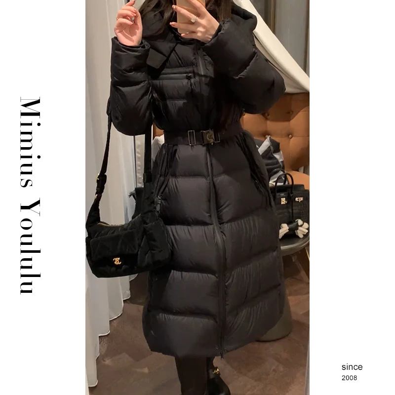 【mimius】七七 行走羽绒被～0压力锁温长款外套(含腰带)F10280