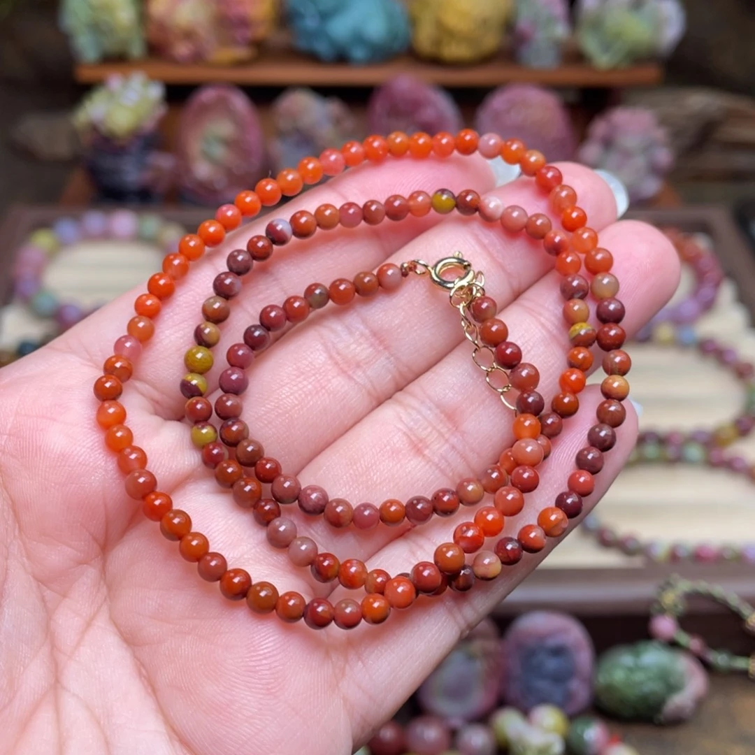 玛瑙/玉髓合金珠宝半成品盐源玛瑙全红包浆锁骨