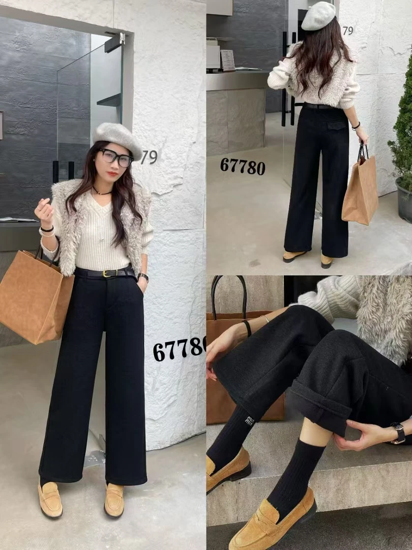 0666新款加厚休闲百搭直筒裤67780