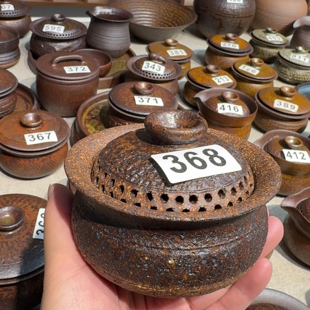 陶粗瓷茶具素色盖碗