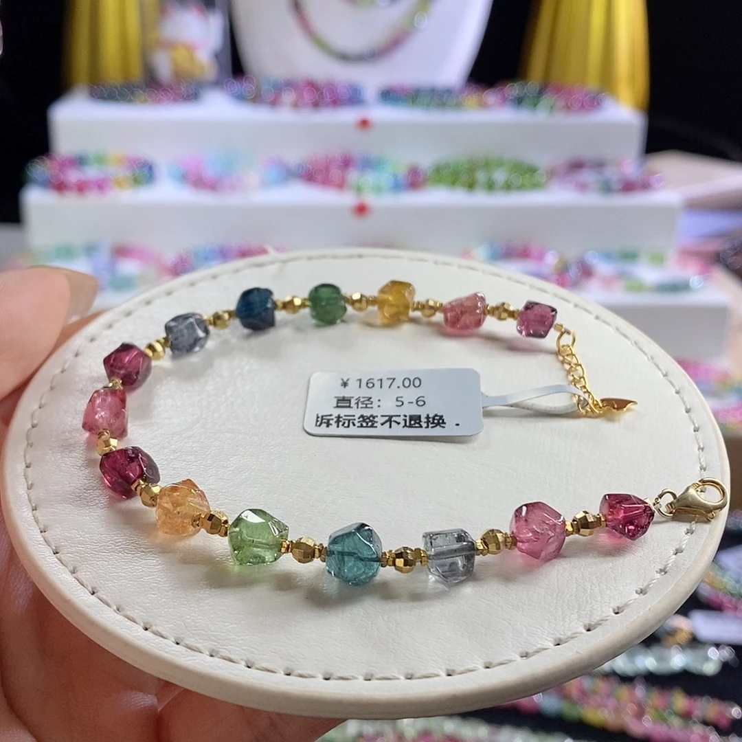 未镶嵌手链碧玺砖石切