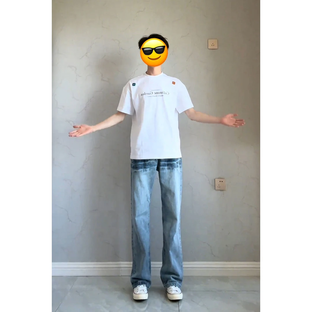 coldstone闪电波纹蓝牛牛仔裤男款夏季cleanfit裤子高级感直筒裤