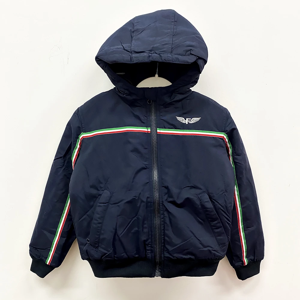 儿童男童春秋冬款外套军旅风格加绒休闲外贸