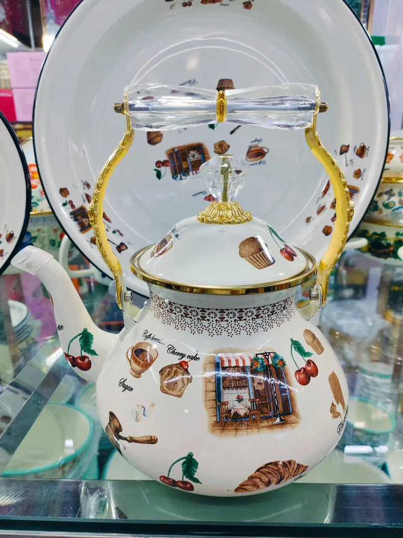 新疆包邮，珐琅彩家用泡茶壶，不带过滤网