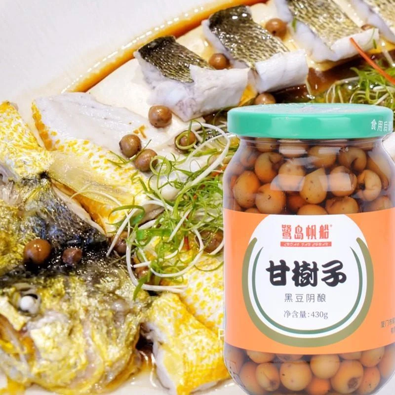 台湾风味罐头甘树子破布子破布木蒸鱼调味料去腥