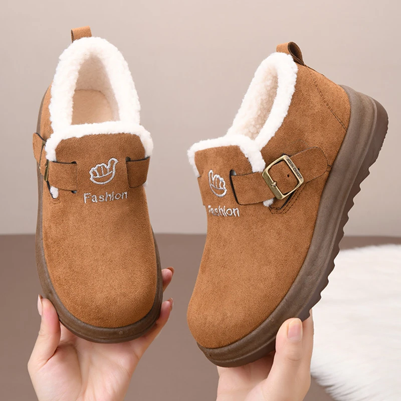 冬季老北京棉鞋女加绒保暖防寒妈妈鞋短靴加厚防滑女士雪地靴厚底