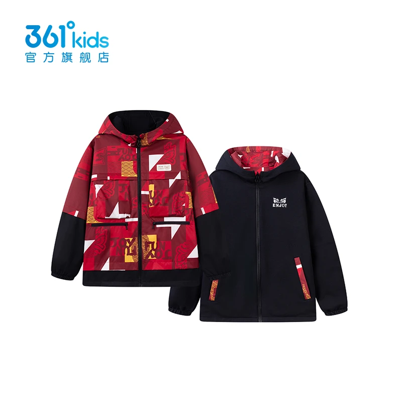361°kids【商场同款】童装男童两面穿外套2025年春季新款中大童外套