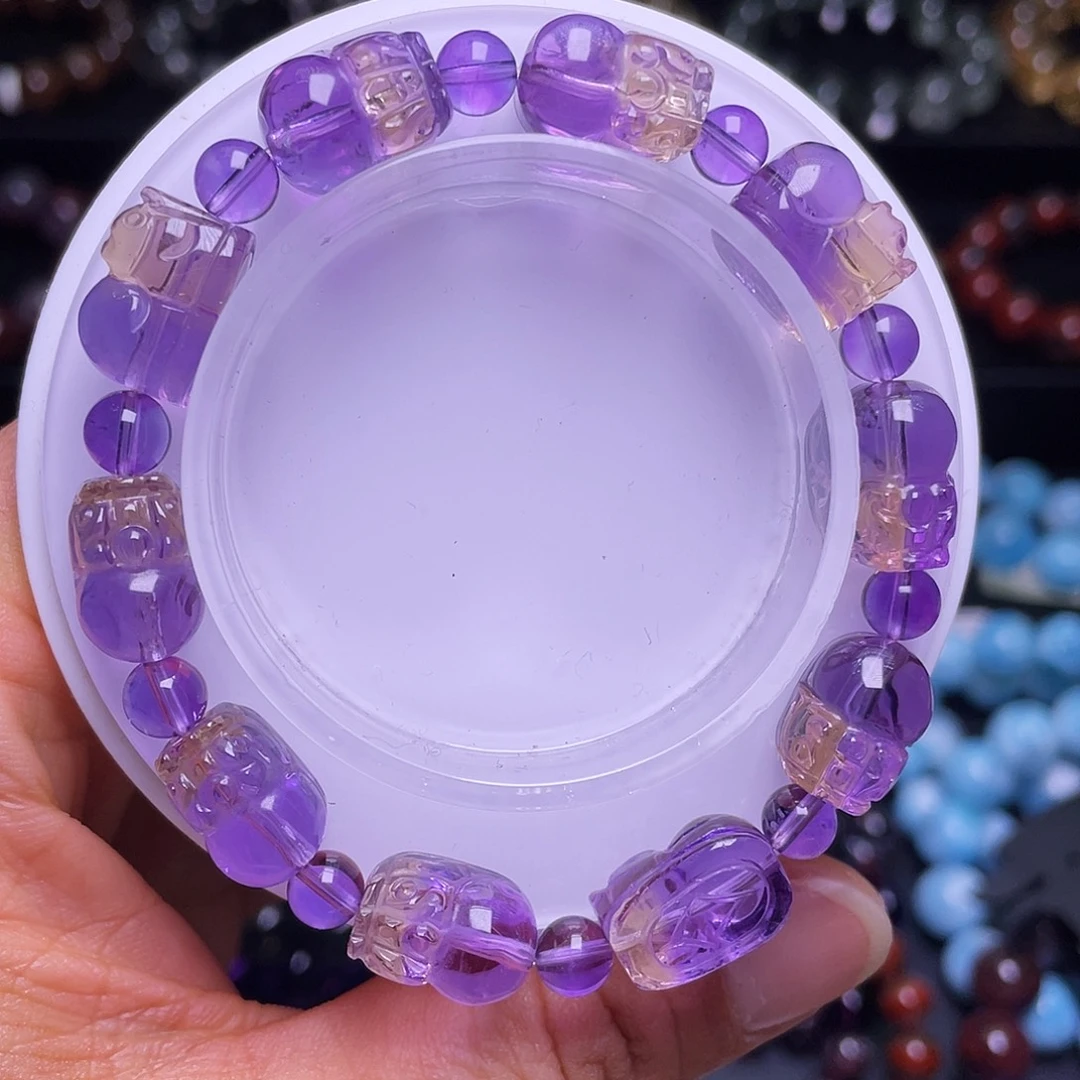 水晶手链未镶嵌巴西紫水晶貔貅