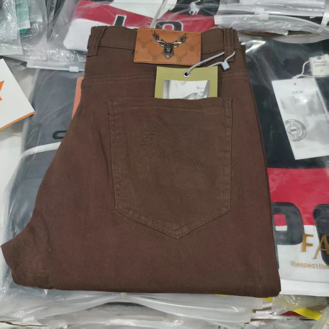 秋季男精致韩风印染休闲风牛仔裤休闲裤百搭牛仔裤休闲裤棉裤男士