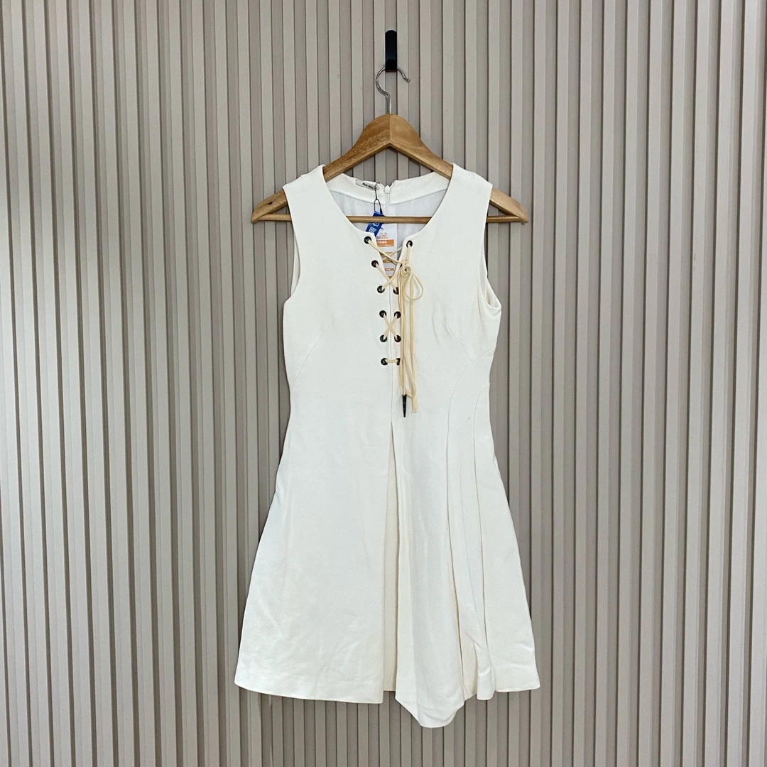 Miumiu系带百褶连衣裙/38码/99新/7515