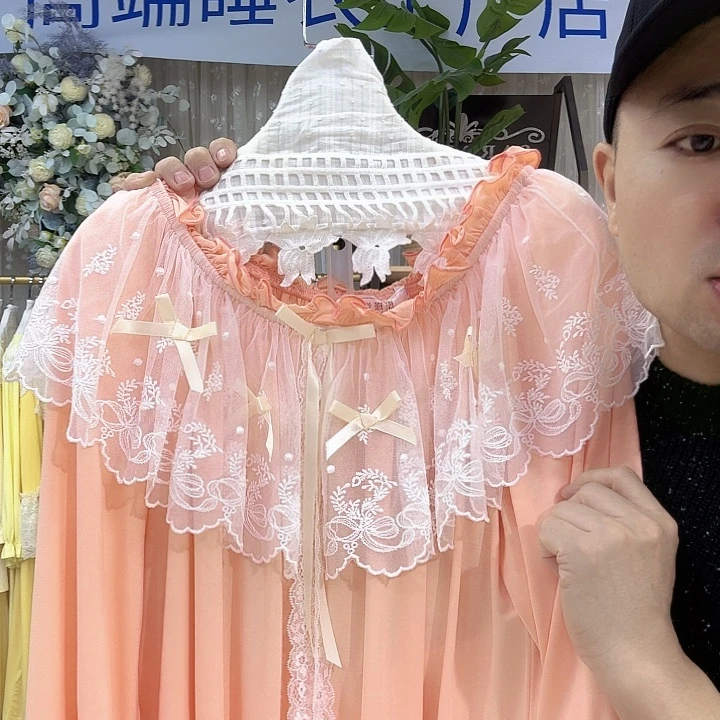 三醋酯纤维宫廷粉家居服