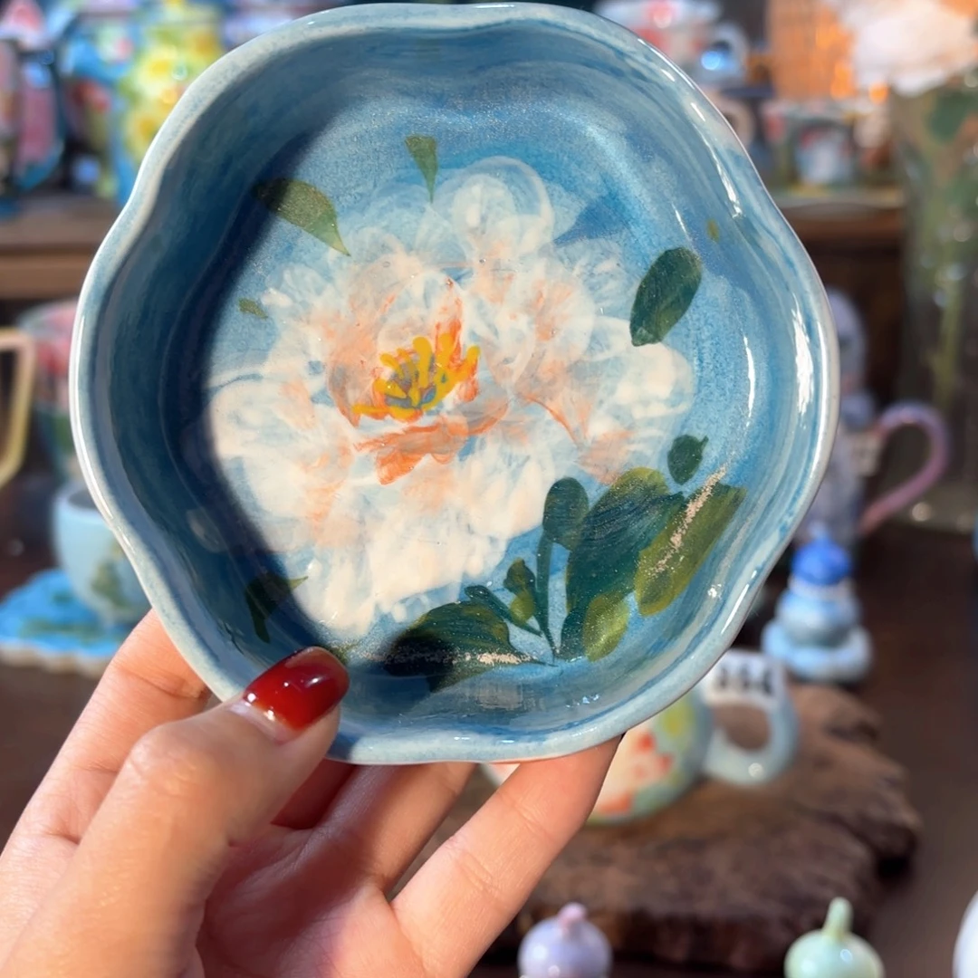 景德镇手绘高温釉下彩陶瓷茶具