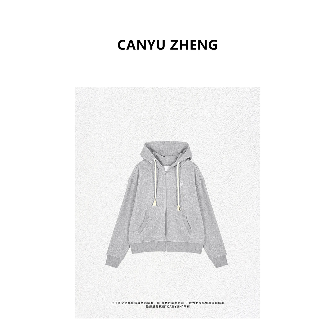 CANYU秋冬精选 笑脸 男女同款宽松百搭连帽卫衣外套