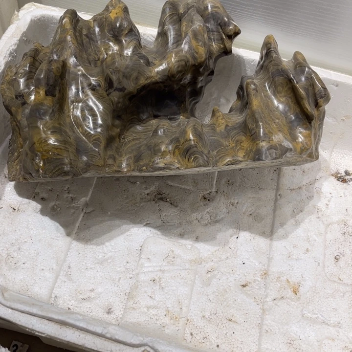 朗***园灵璧石金钱山峰金钱