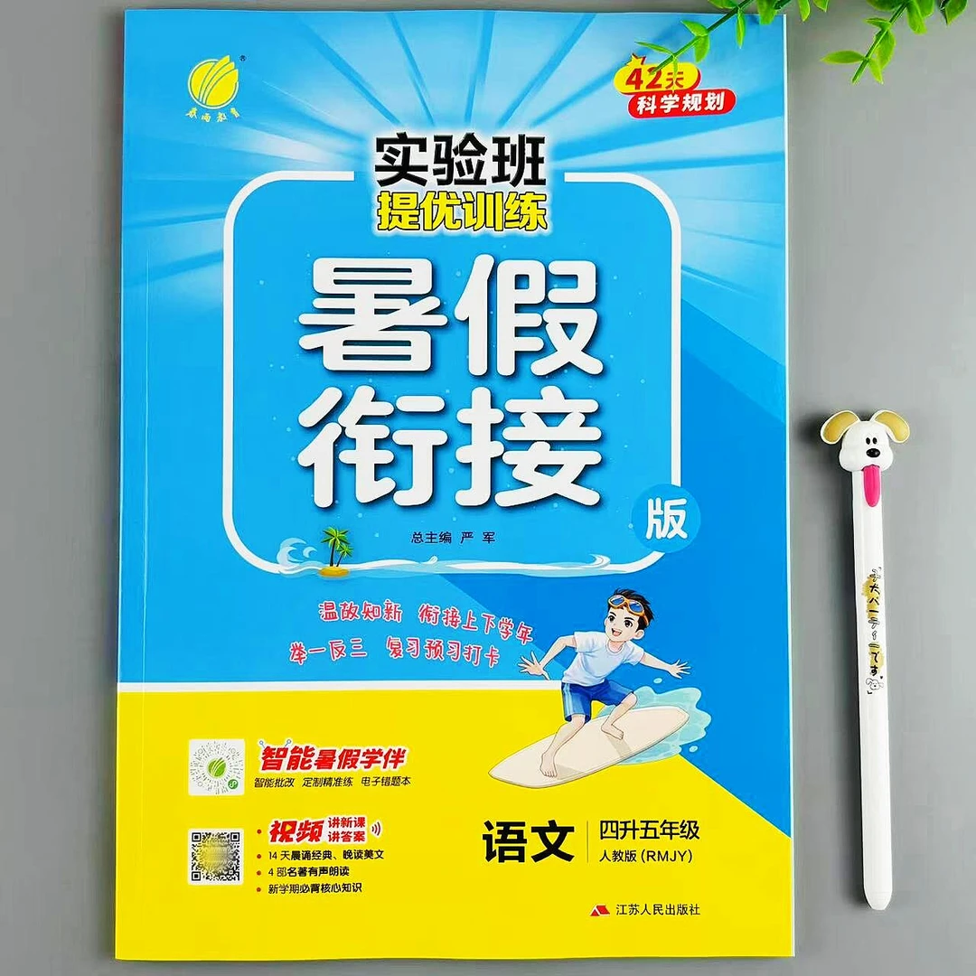 实验班暑假衔接四升五年级语文暑假作业人教版同步暑假预复习训练