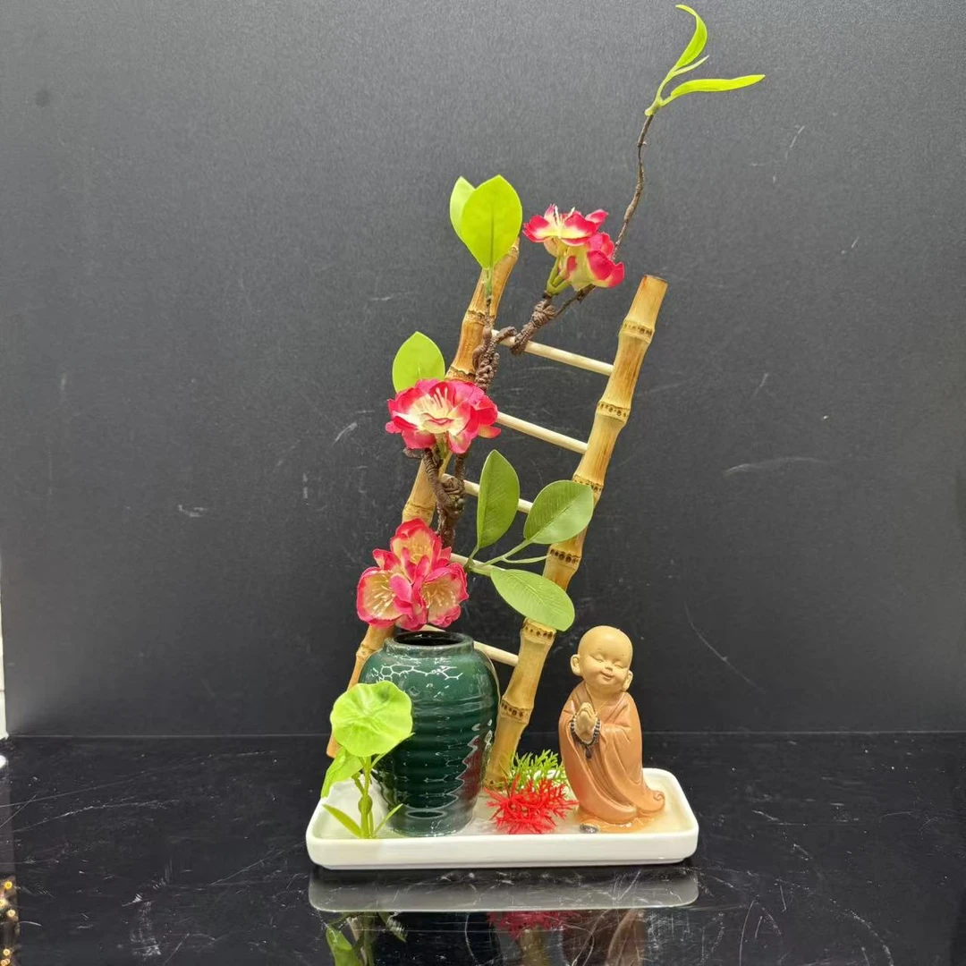 装饰盘盆景迎客松假山莲花盆栽寿司DIY用具手工厨师00066678