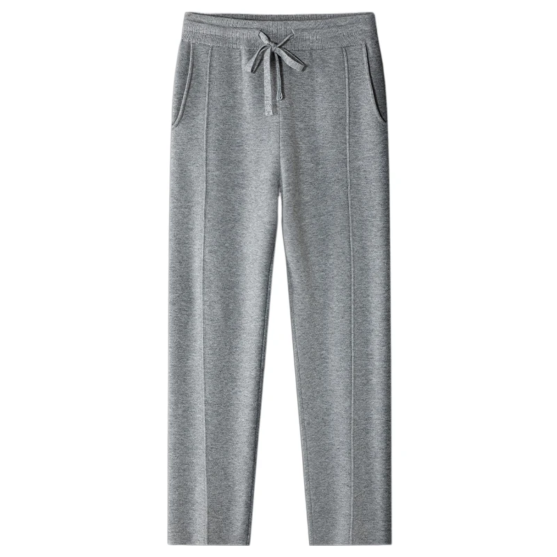 【L*P 28300 同款】秋冬国王的礼物保暖绵羊毛山羊绒混纺男士慢跑裤