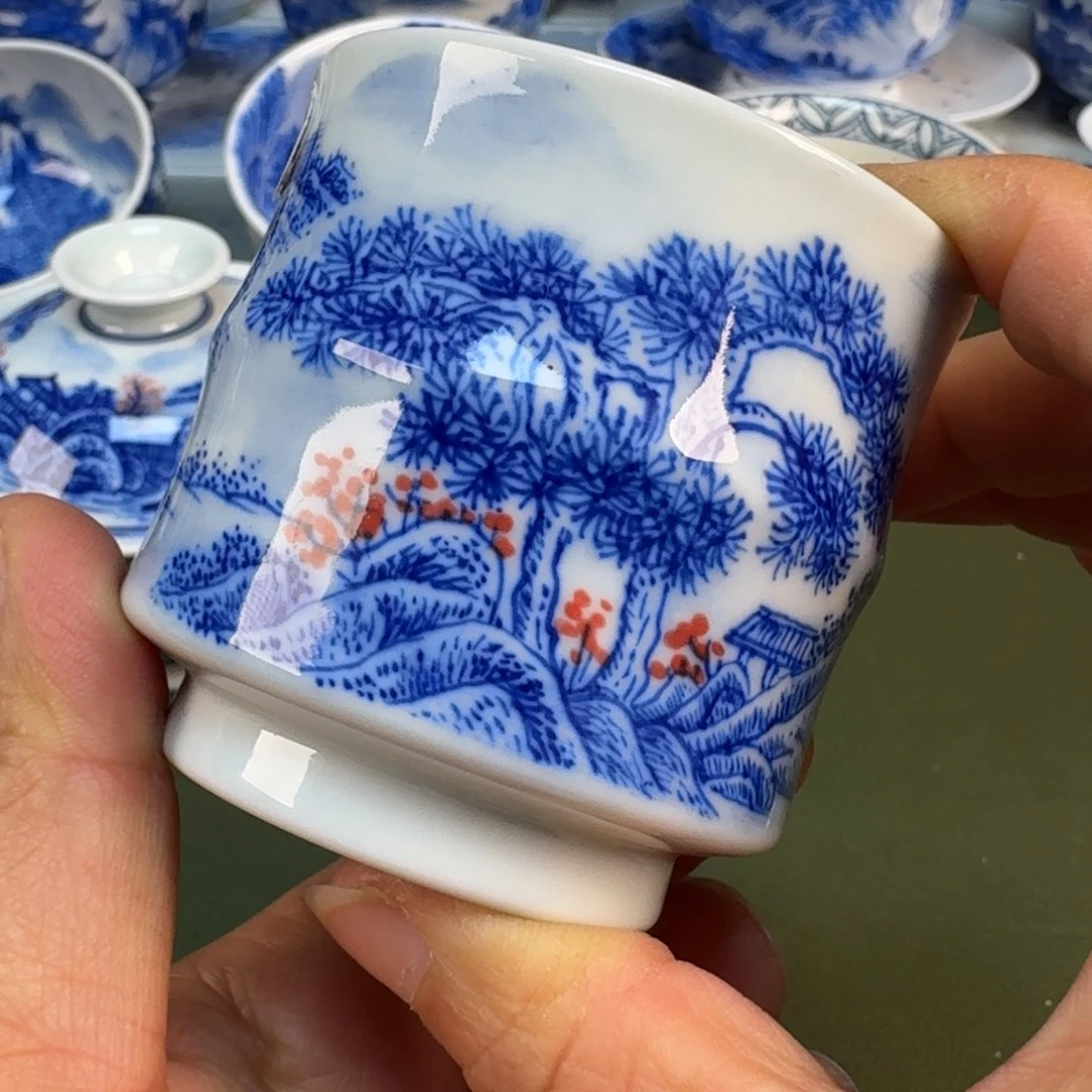 陶瓷景德镇纯手绘茶具圆圆244