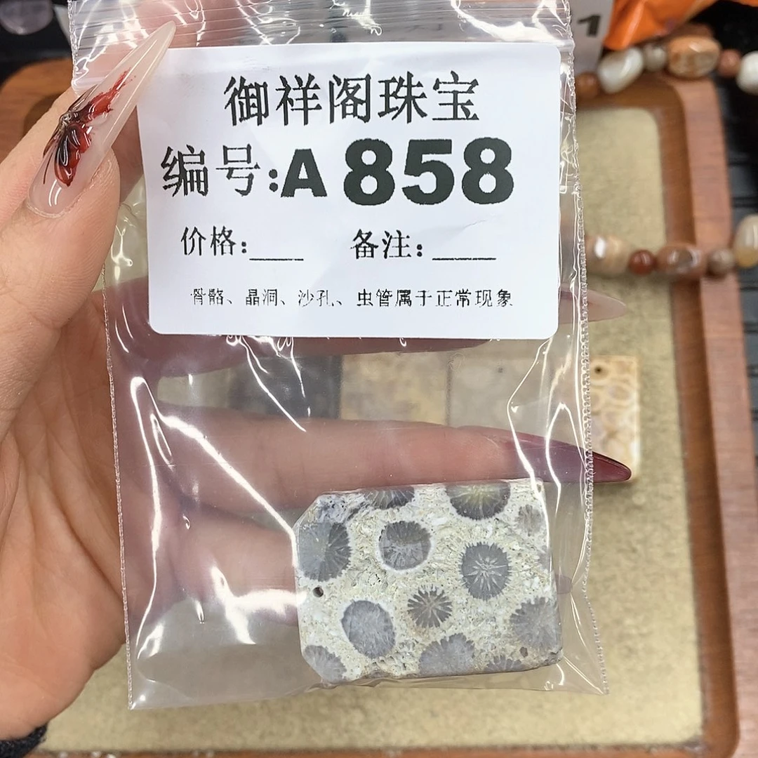 硅化珊瑚（珊瑚玉）颈饰未镶嵌炸*条