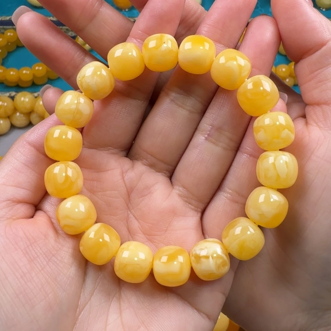 琥珀未镶嵌手链同料