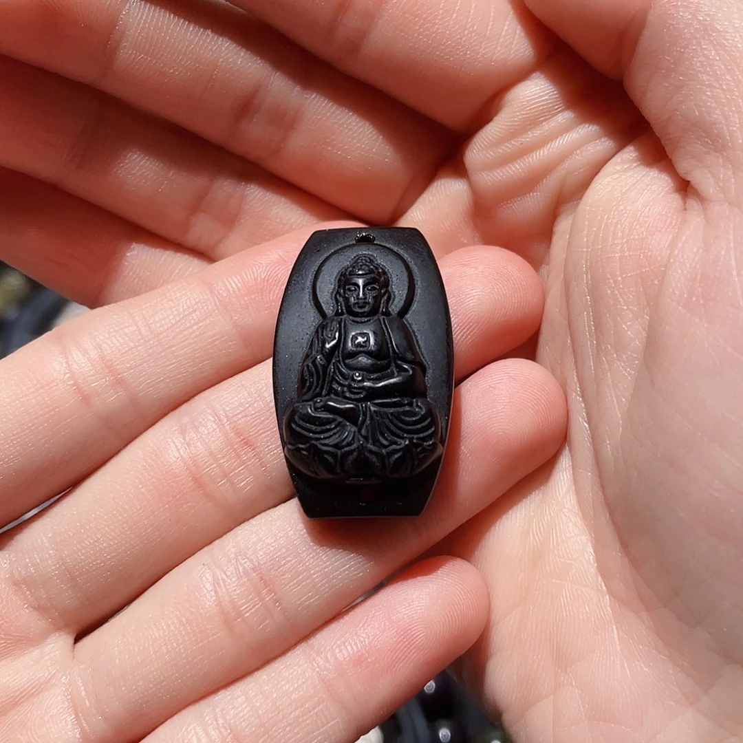 黑曜岩吊坠(不含链)未镶嵌齐