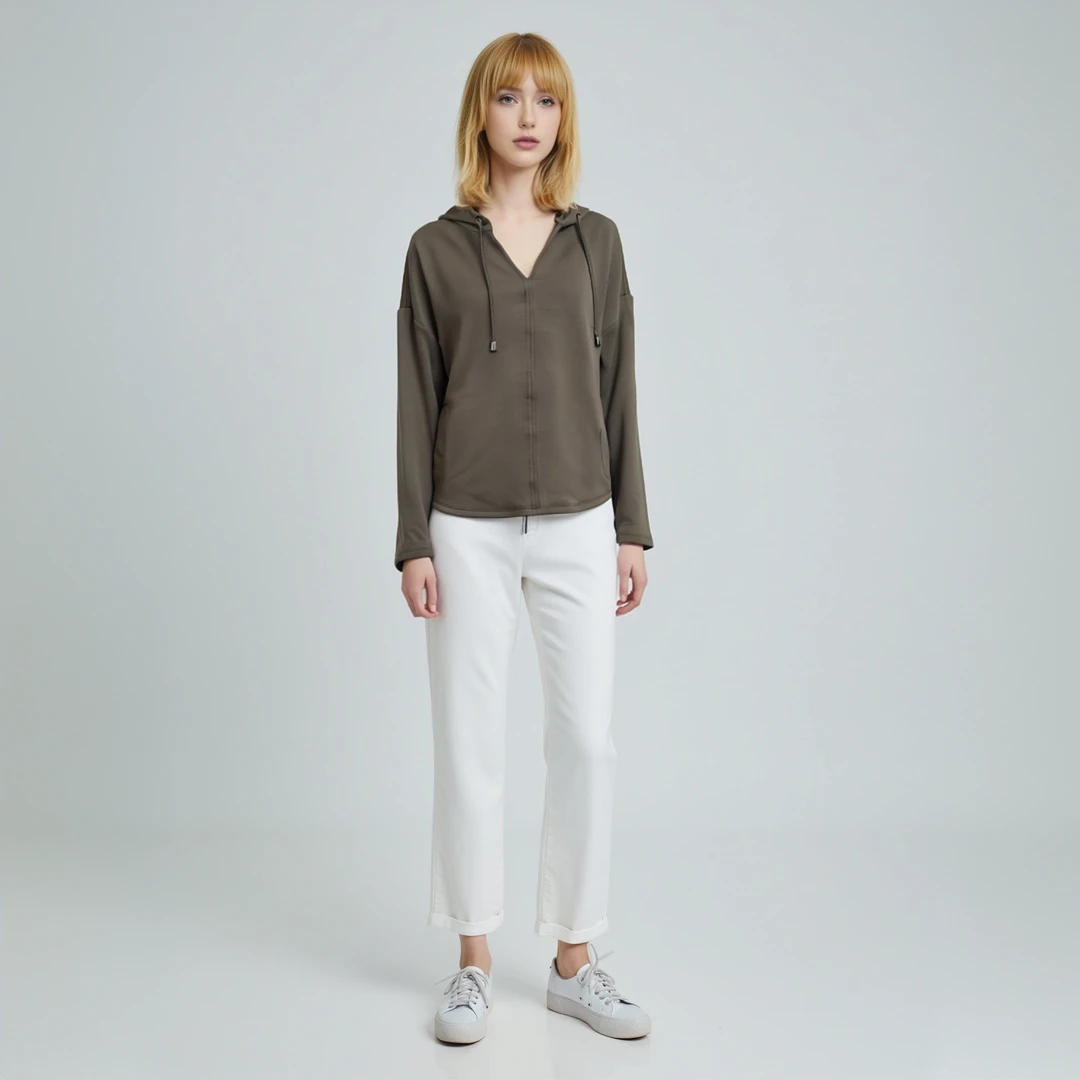 7B178卫衣连帽套头宽松设计感长袖帽衫宽松型通勤