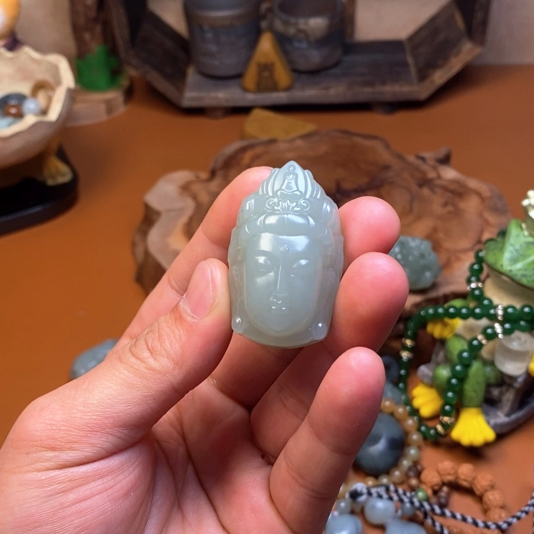 虾***徒和田玉未镶嵌颈饰