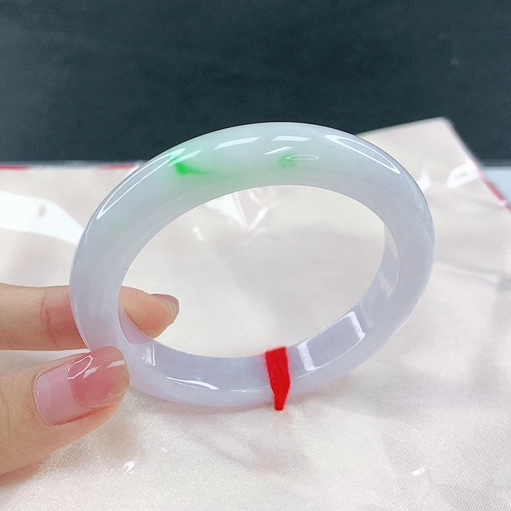 翡翠未镶嵌手镯圈55，04083