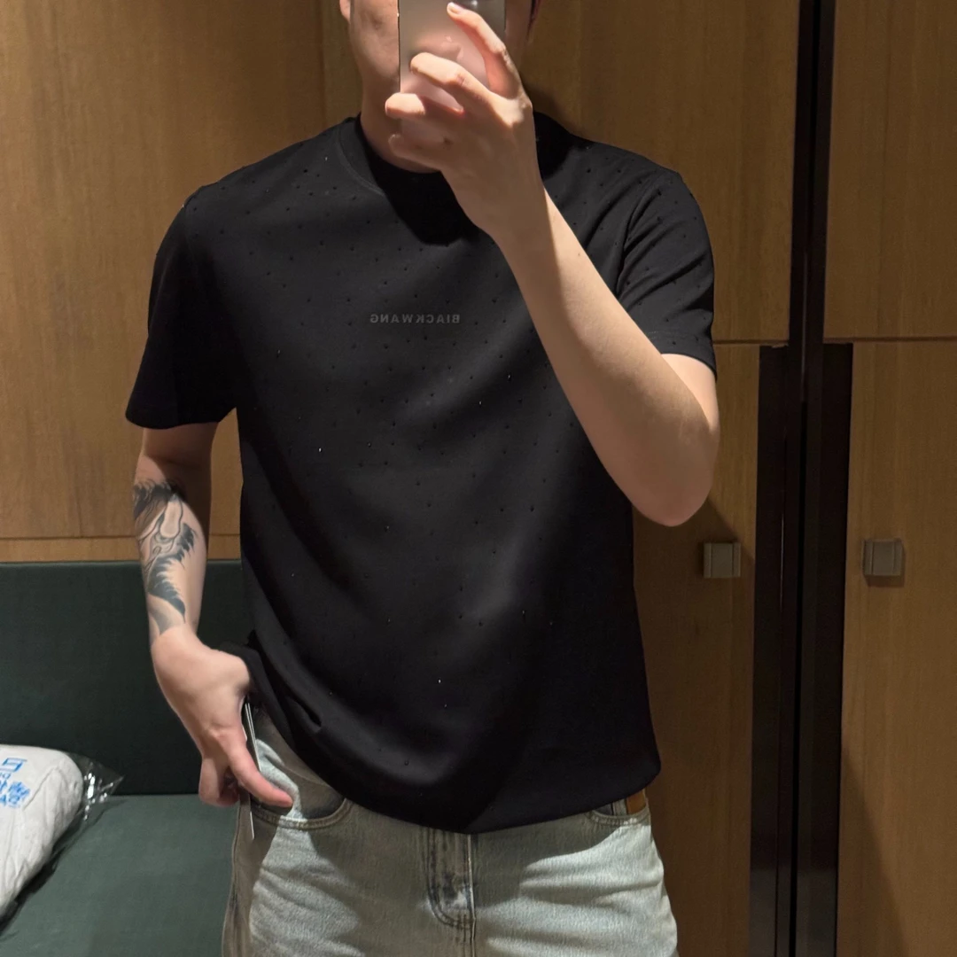 【诺可精选】清凉夏日系列满天星立体奥钻百搭圆领T恤 K196