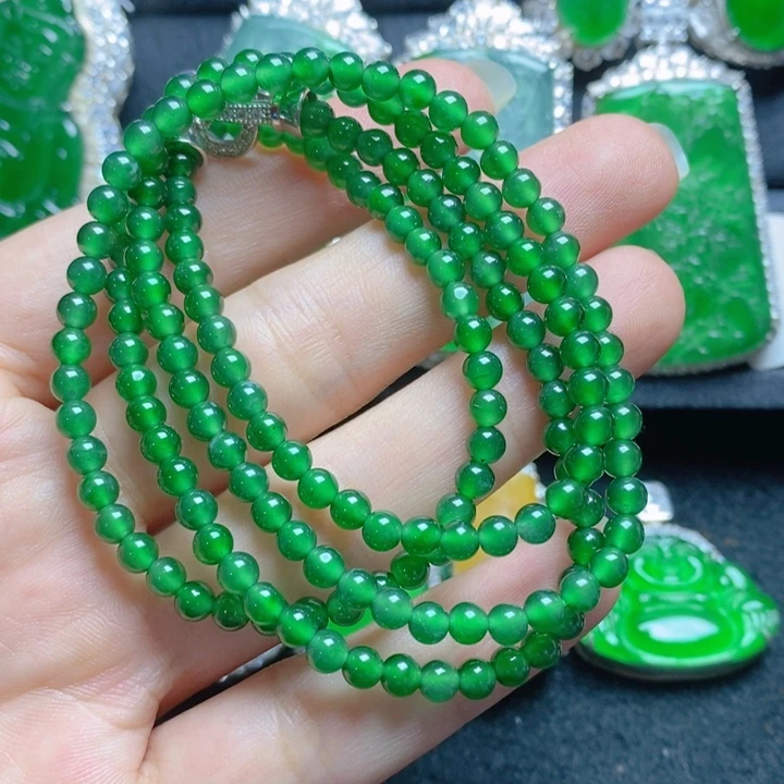 翡翠未镶嵌挂件珠串