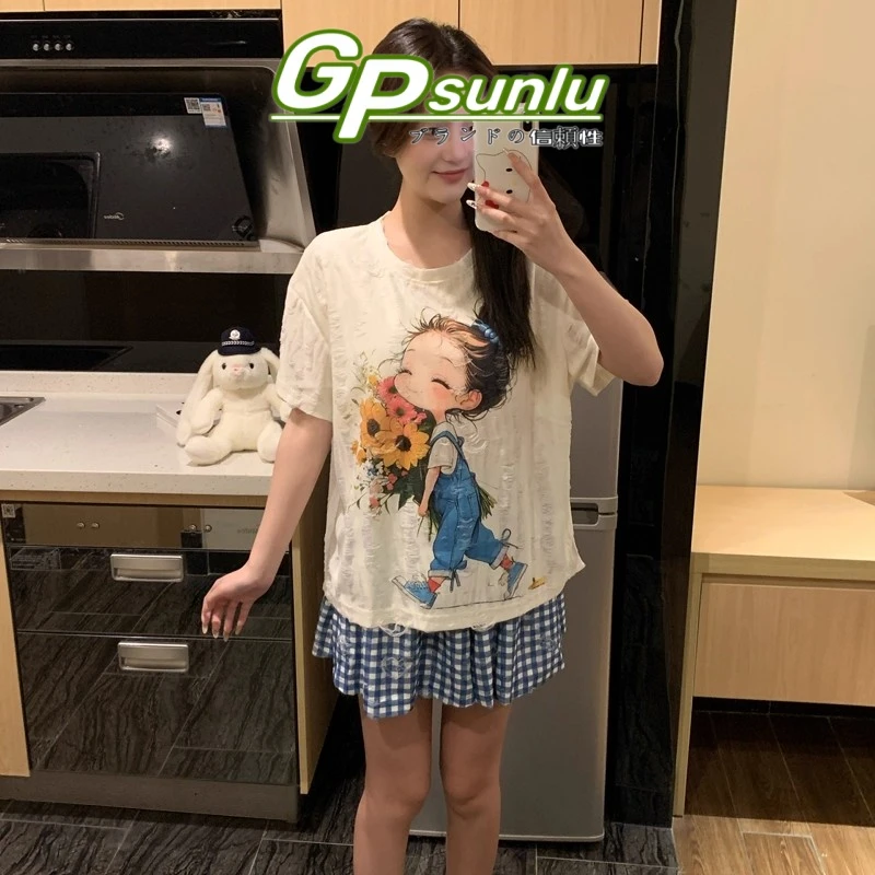 gpsunlu夏季空调服短袖网红爆款女款睡衣甜萌可爱女孩家居服套装