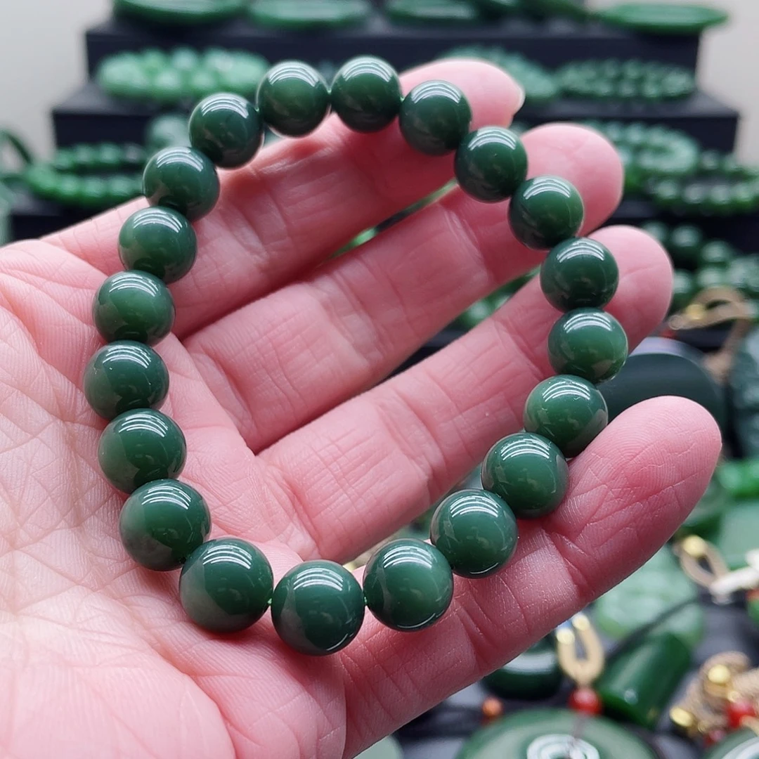 和田玉（碧玉）未镶嵌手链