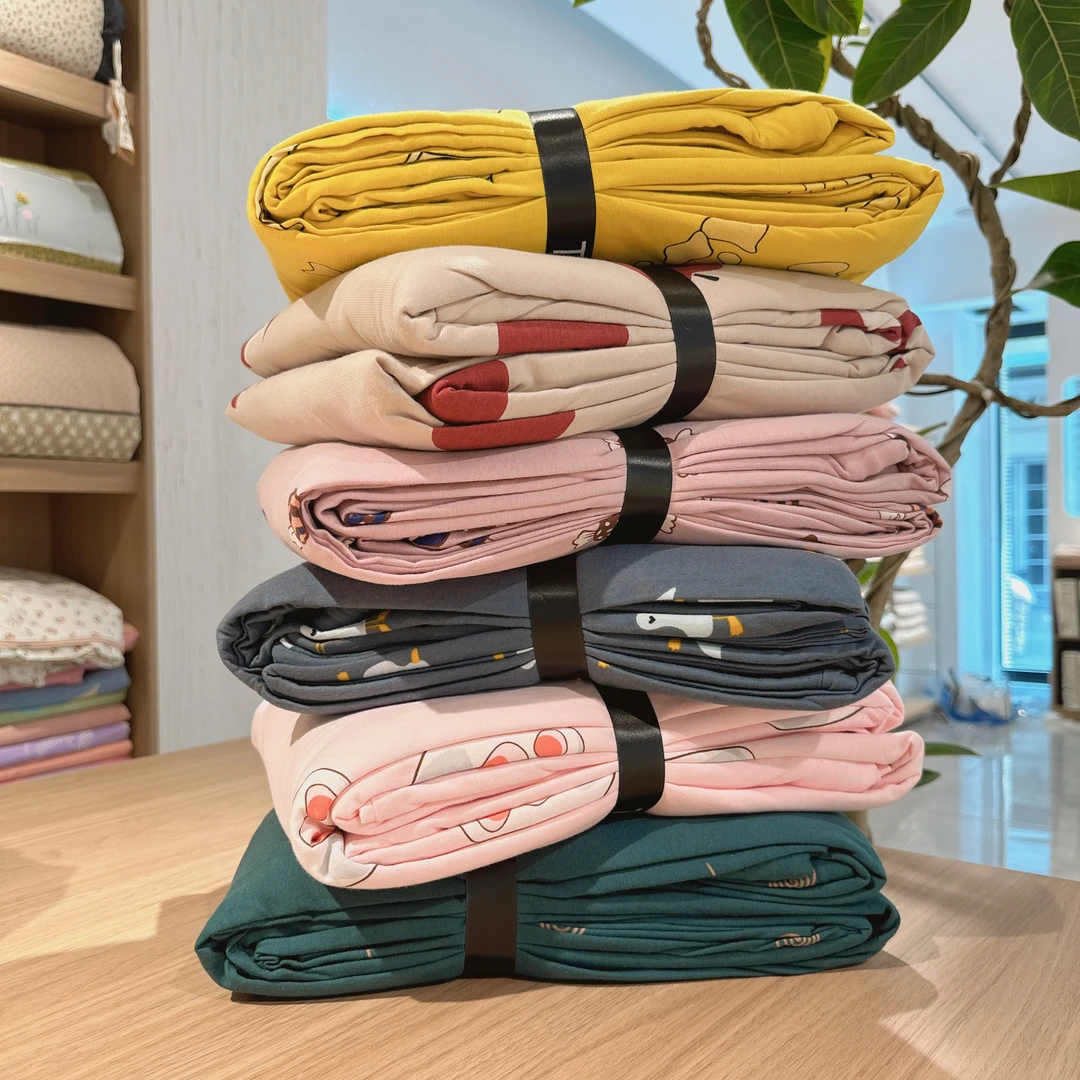 商场同款全棉A类面料超软糯母婴级针织棉被罩双人被罩200*230被罩