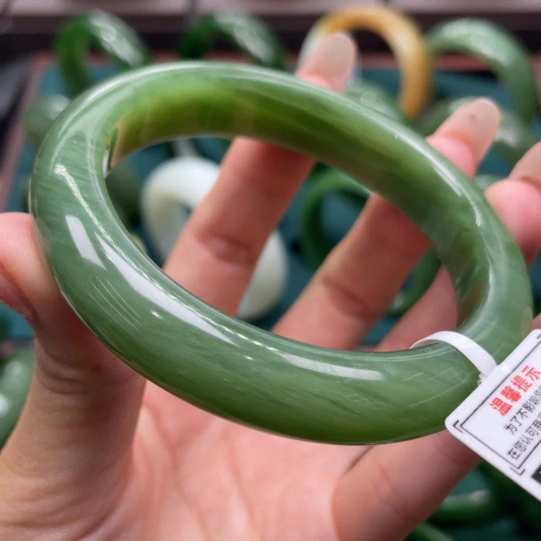 和田玉（碧玉）未镶嵌手镯5859