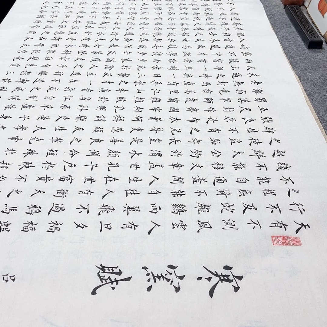 书法龙***师宣纸寒窑赋楷书全文617字手写小楷180×70